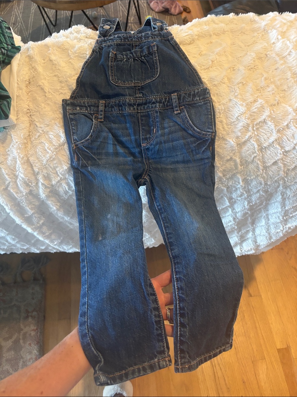 GAP 3T girls Denim Overalls in Dark Blue